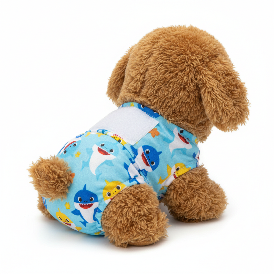 Baby shark print dog diaper