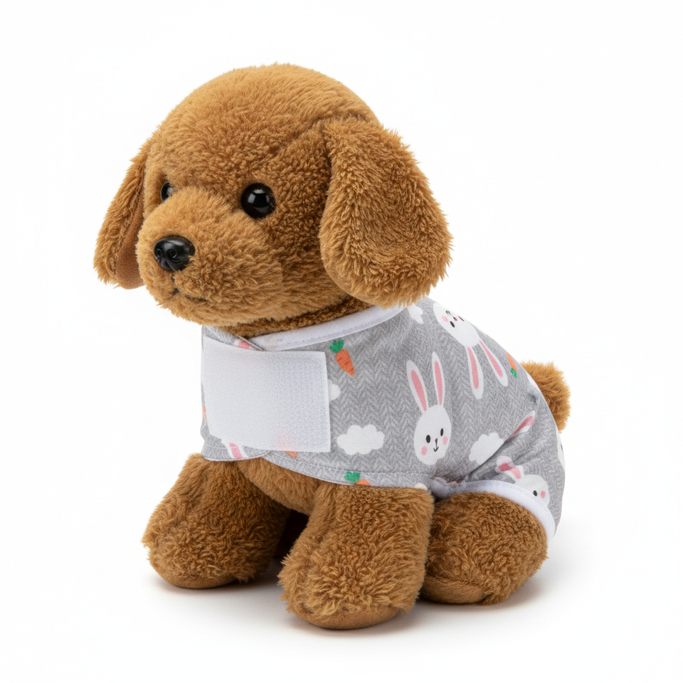 Bunny face print dog diaper