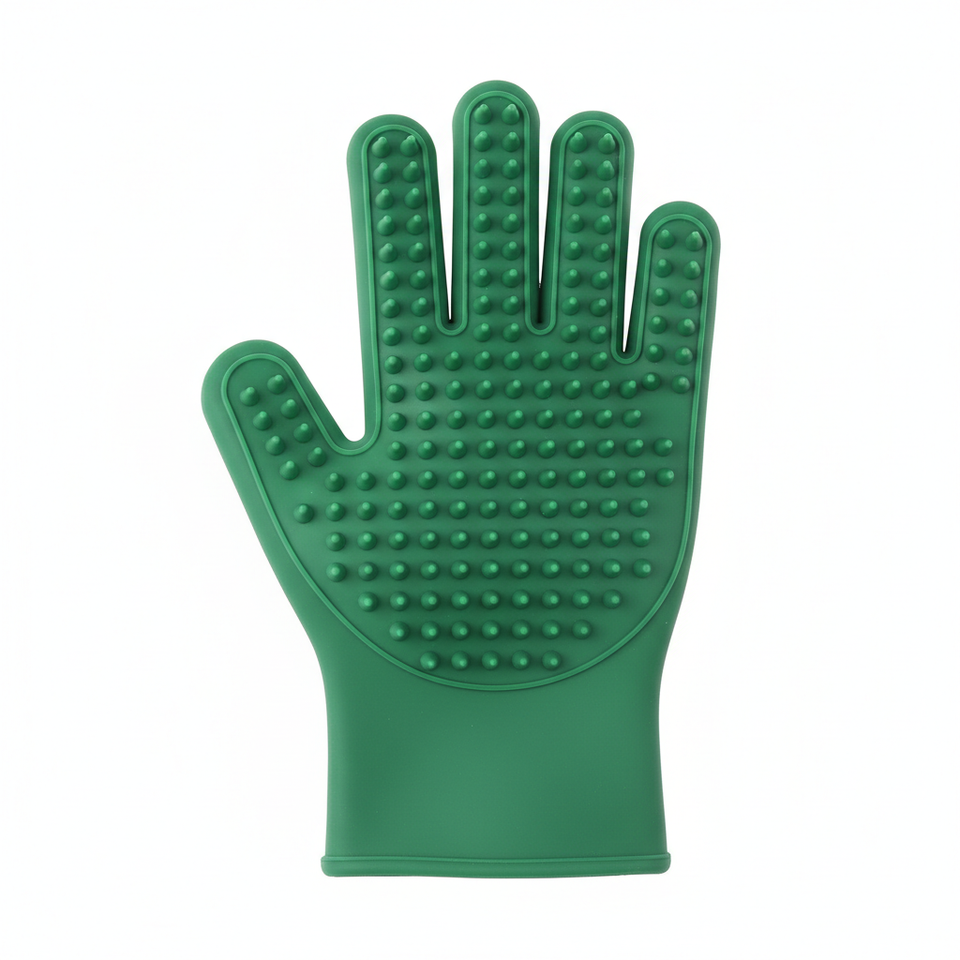 Green Pet Grooming Glove