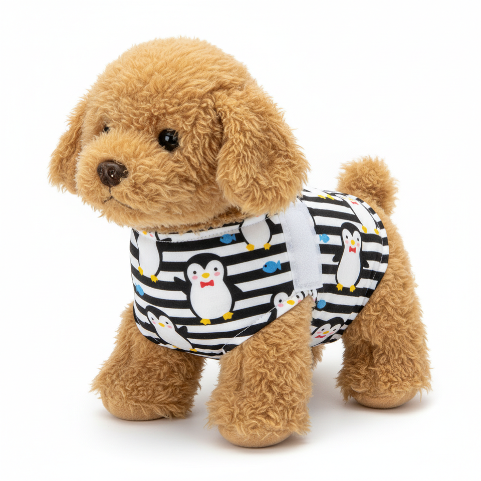 Penguin print dog diaper