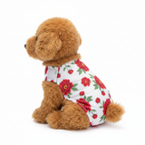Peony flower print dog diaper