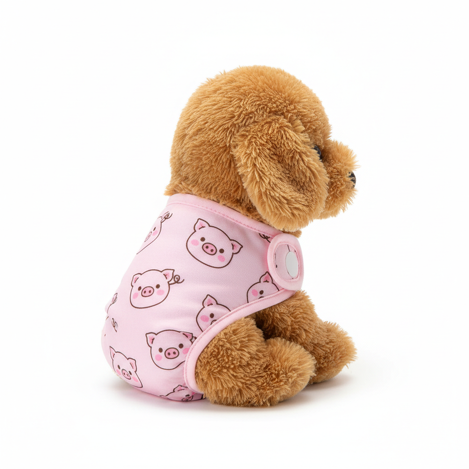 Pig print dog diaper