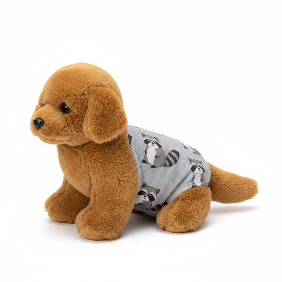 Raccoon print dog diaper