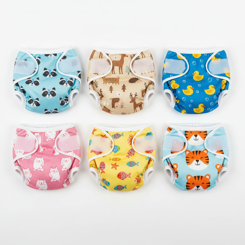 Six dog diapers different prints