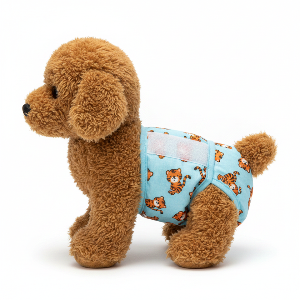 Tiger print dog diaper